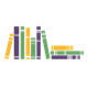 Ten Books green, purple, and yellow