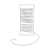 Spool of Thread Line PNG