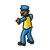 Crossing Guard in Vest Color PNG