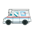 Mail Truck Color PNG