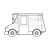 Mail Truck Line PNG