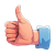 Thumbs Up Color PNG