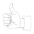 Thumbs Up Line PNG