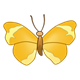 Yellow Butterfly with a brown body