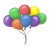 Bunch of 8 Balloons Color PNG