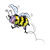 Striped Bee Color PNG