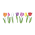 Row of Tulips Color PNG