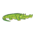 Green Crocodile Color PNG