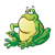 Sitting Green Frog Color PNG