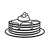 Stack of Pancakes Line PNG