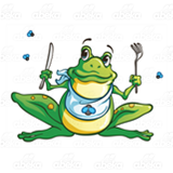 Frog Wearing Bib
