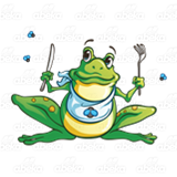 Frog Wearing Bib