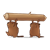 Two Brown Beavers Color PNG