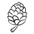 Brown Pinecone Line PNG