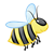 Striped Bumblebee Color PNG