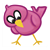 Dark Pink Bird Color PDF
