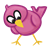 Dark Pink Bird Color PNG