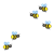 Five Bees Color PNG