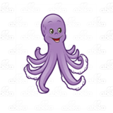 Grinning Purple Octopus