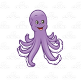 Grinning Purple Octopus