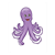 Grinning Purple Octopus Color PDF