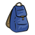 Blue Backpack Color PNG
