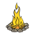 Stone Campfire Color PNG