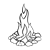 Stone Campfire Line PNG