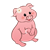 Girl Pig Color PNG