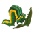 Green Caterpillar Color PNG