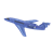 Blue Airplane Color PNG