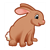 Smiling Brown Rabbit Color PDF