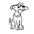 White Spotted Dog Line PNG