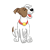 White Dog Color PNG