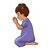 Girl Praying Color PDF