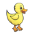 Standing Yellow Duck Color PNG