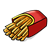Golden French Fries Color PNG