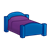 Blue Bed Color PNG