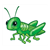 Smiling Green Grasshopper Color PDF