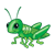 Smiling Green Grasshopper Color PNG