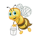 Busy Bee carrying pail