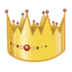 Pointed Gold Crown with red jewels