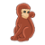 Red Monkey Color PNG