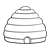 Gold Beehive Line PNG