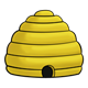 Gold Beehive with opening