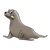 Gray Seal Color PNG
