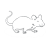 Gray Mouse Line PNG