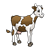 Brown and White Cow Color PNG