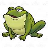 Sitting Green Toad