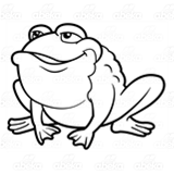 Sitting Green Toad